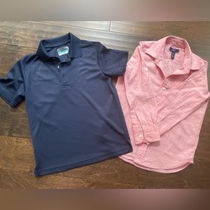 Pack of Gap linen shirt and PGA tour golf tshirt boys size S 6/7